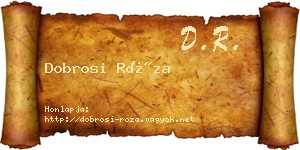 Dobrosi Róza névjegykártya