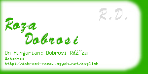 roza dobrosi business card